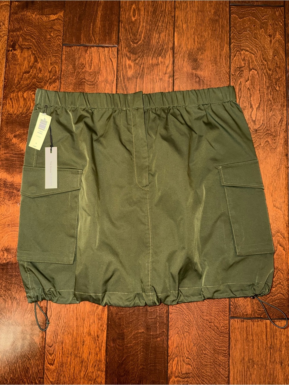 Aritzia Olive Green Cargo Skirt with Drawstring Hem